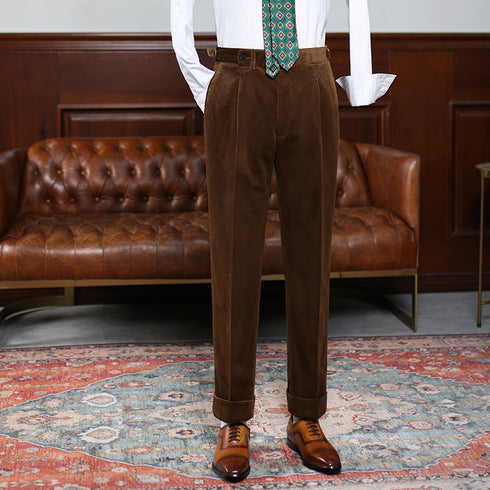 Brown Corduroy Suit – Men Suit Set – Inspired by Classic Corduroy Suits for Men Plus Size